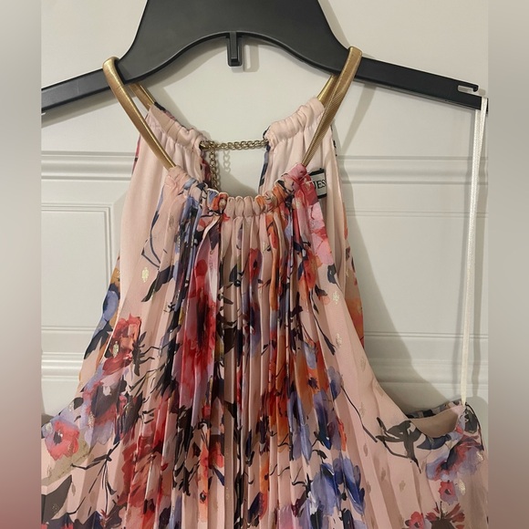 Sam and Jess Floral Pleated Maxi Dress Gown Size 16 Wedding Guest Formal Spring - Picture 3 of 9